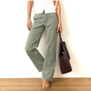 Marine Layer • Aria Utility Pant in Vintage Olive Green